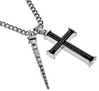Black Cross Nail Necklace KingdomWear