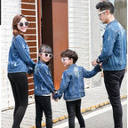 Family Matching Denim Jackets for Spring and Autumn