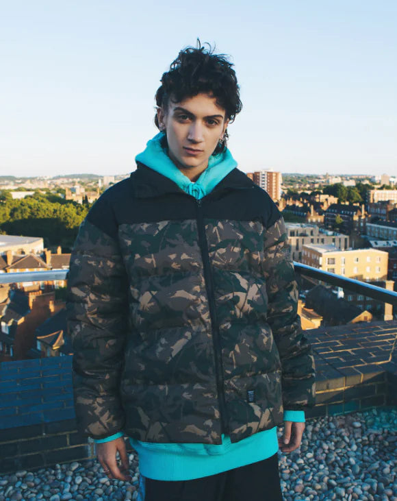 Loose Fit Camouflage Thick Down Jacket Pi-Mart