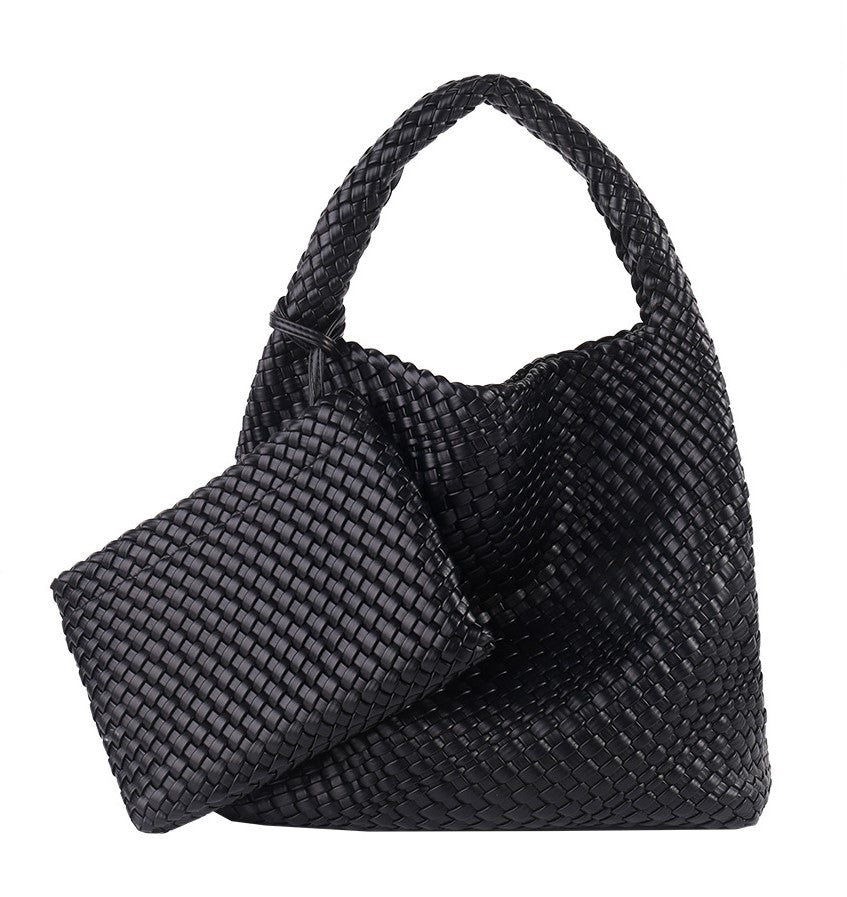 Commuter Hobo Bag Large Woven Purse 2 in 1 - SJB-DIAMOND ELITES