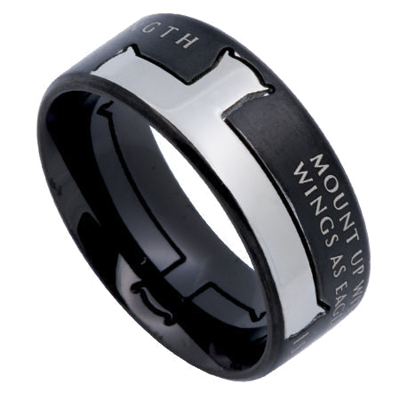 Black Iron Cross Ring KingdomWear