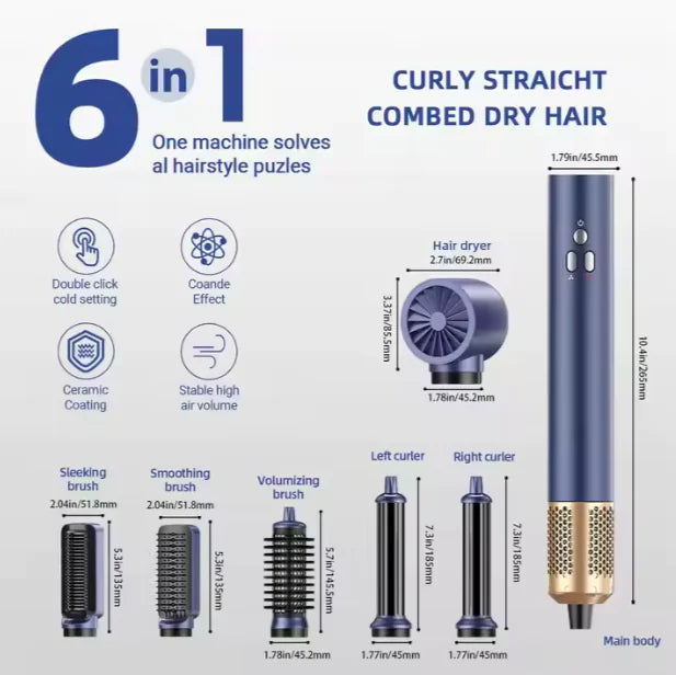 6-in-1 Hair Styling Tool Pi-Mart