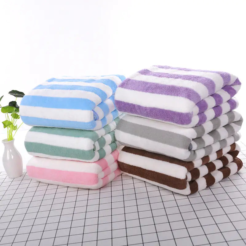Coral Velvet Bath Towels Pi-Mart