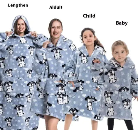 Lazy Blanket Hoodie Family Party Gift Pi-Mart
