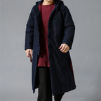 Ethnic Style Cotton Linen Hooded Thick Jacket Pi-Mart