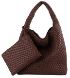 Commuter Hobo Bag Large Woven Purse 2 in 1 - SJB-DIAMOND ELITES