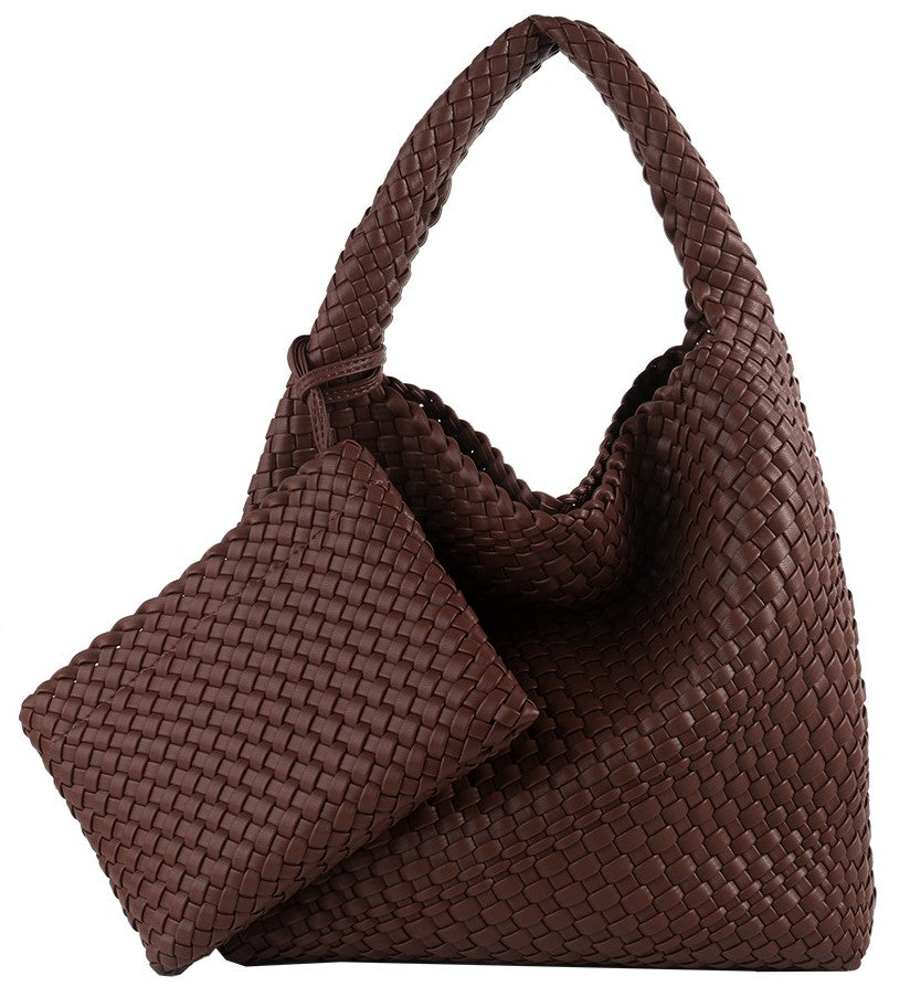 Commuter Hobo Bag Large Woven Purse 2 in 1 - SJB-DIAMOND ELITES