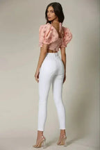 Square Neck Puff Sleeve Top – Elegant & Trendy for Every Occasion - SJB-DIAMOND ELITES