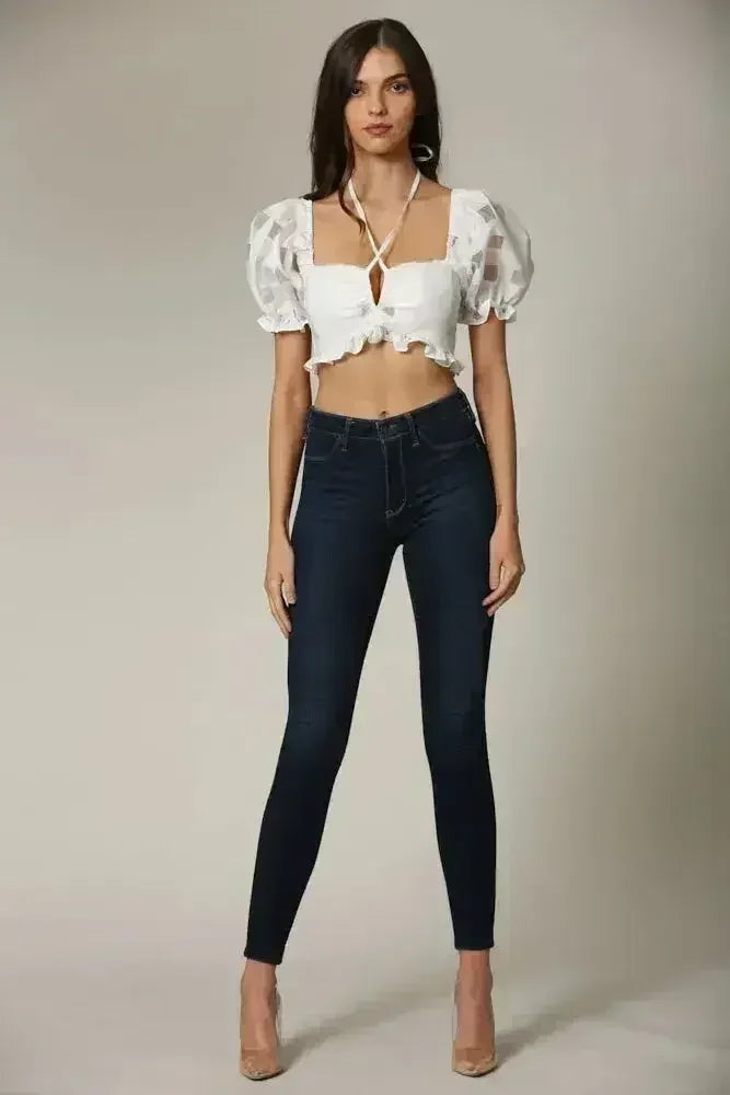 Square Neck Puff Sleeve Top – Elegant & Trendy for Every Occasion - SJB-DIAMOND ELITES