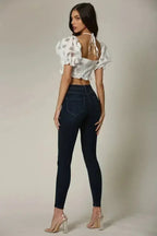 Square Neck Puff Sleeve Top – Elegant & Trendy for Every Occasion - SJB-DIAMOND ELITES