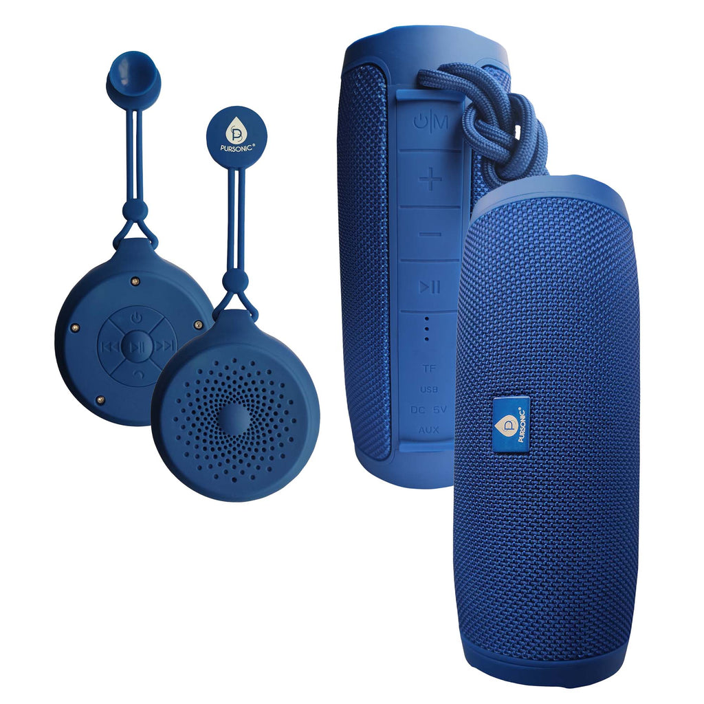 Pursonic Peak Wireless Speaker & Pursonic Waterproof Wireless Speaker Bundle – 360° Hi-Res Sound Anywhere, Anytime Lootquake LLC
