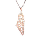 Stainless Steel Palestine Pendant Chain Necklaces
