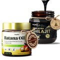 BeepWell Self-Care Set – Batana Hair Oil (4.2 fl oz) + Himalayan Shilajit Resin (1.4 oz) – Clean Ingredients for Hair & Wellness Routine Lootquake LLC
