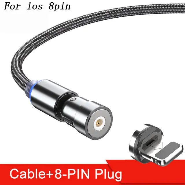 Magnetic Cable For Micro, USB Type C, and IOS Charger Fast Charging Pi-Mart