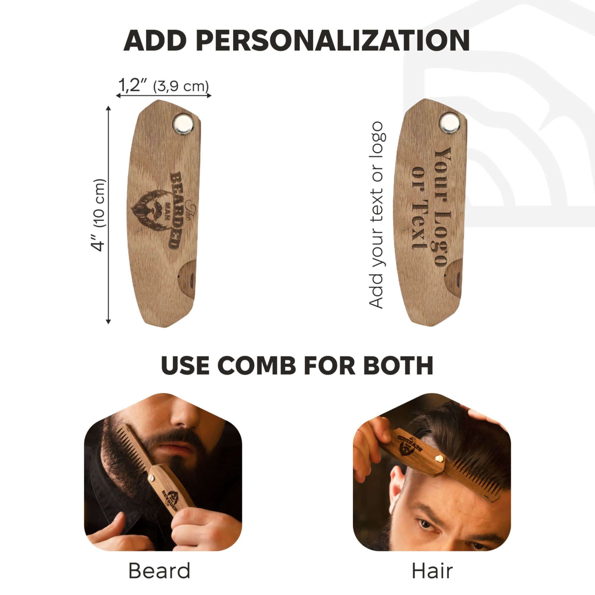 Wooden Beard Comb – Bearded Man - SJB-DIAMOND ELITES