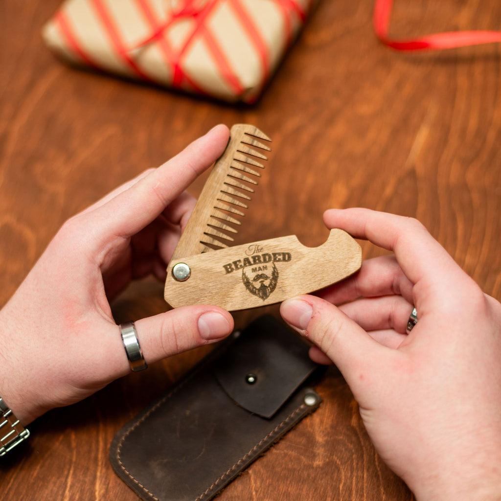 Wooden Beard Comb – Bearded Man - SJB-DIAMOND ELITES