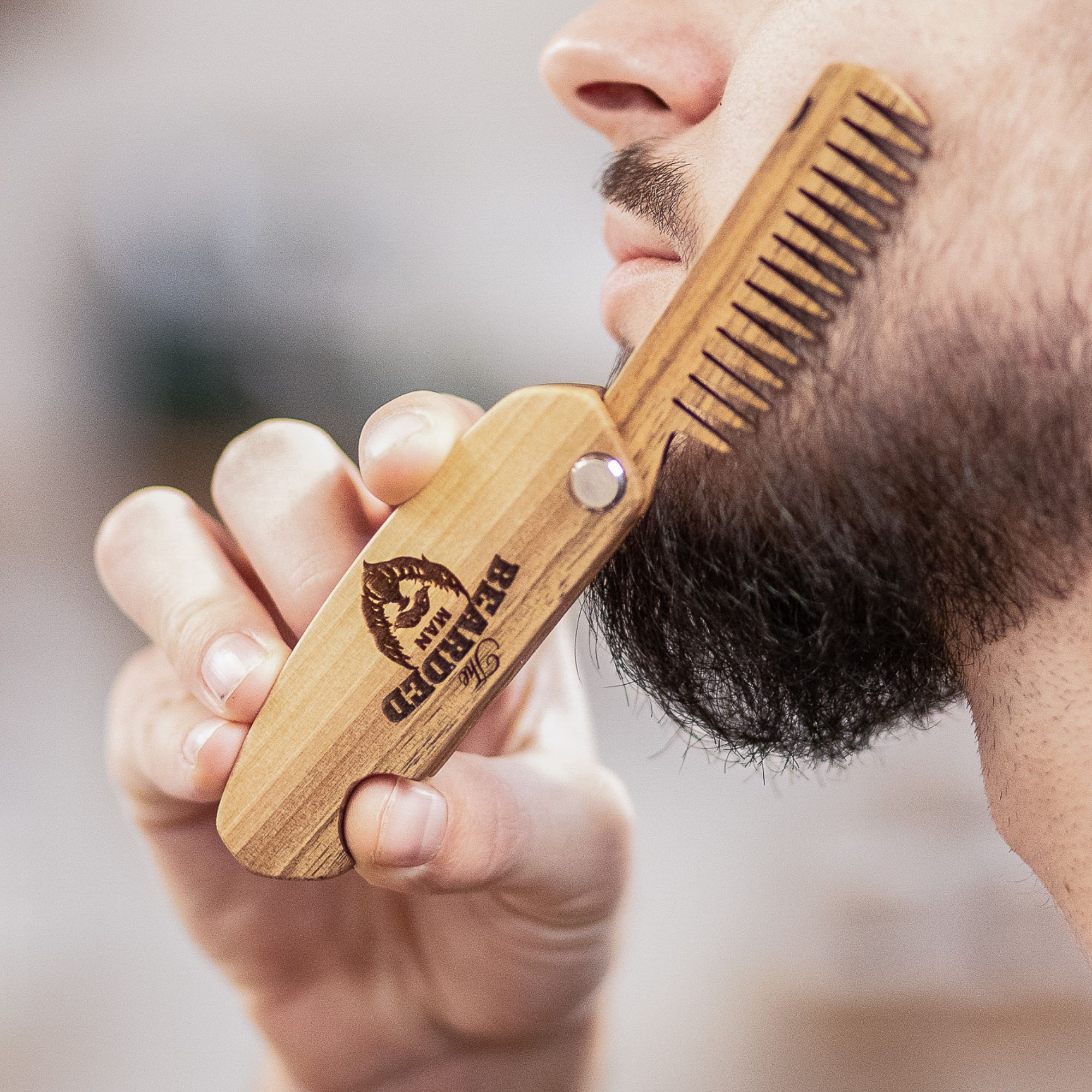 Wooden Beard Comb – Bearded Man - SJB-DIAMOND ELITES