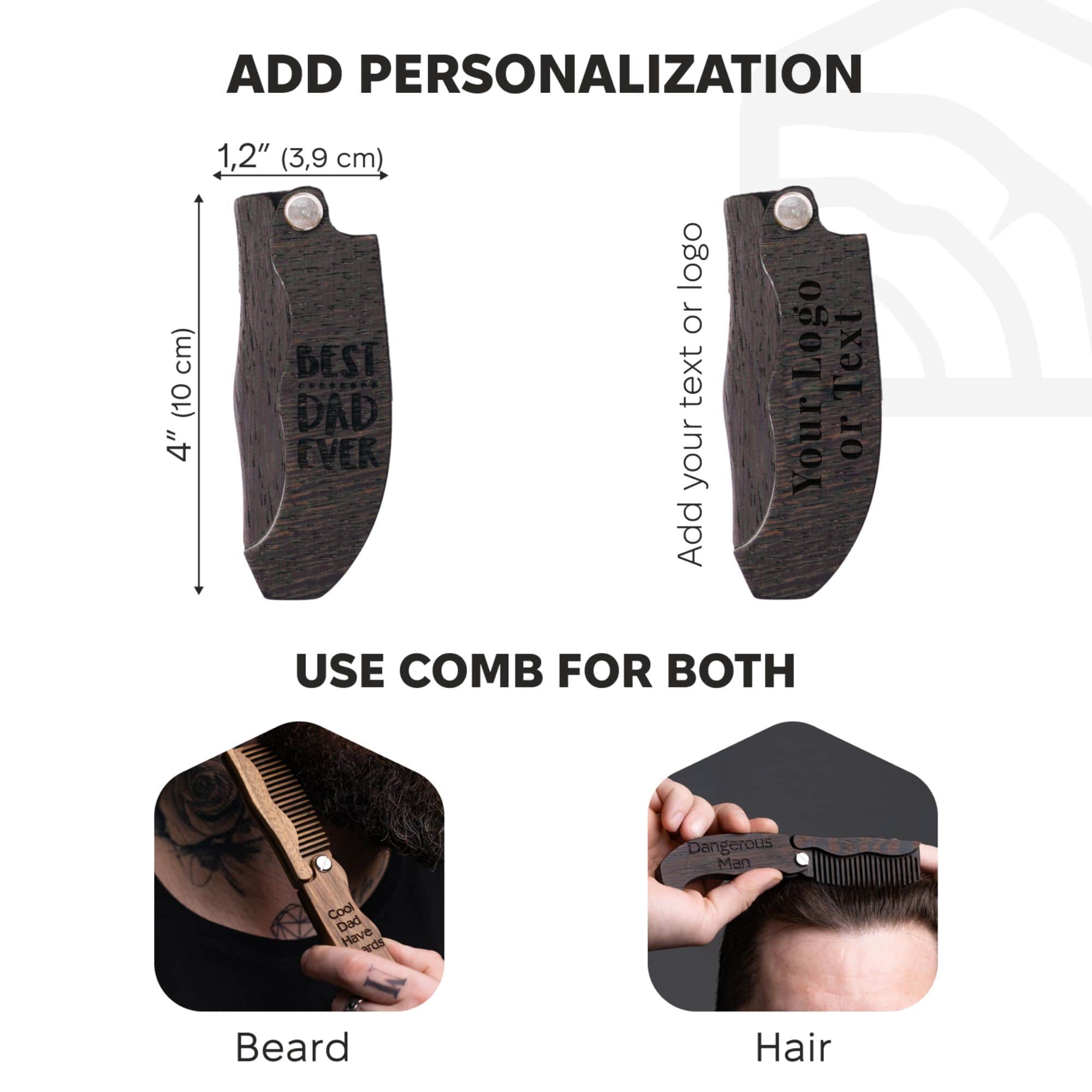 Wooden Beard Comb – Best Dad Ever - SJB-DIAMOND ELITES