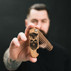 Wooden Beard Comb – Skull Design - SJB-DIAMOND ELITES
