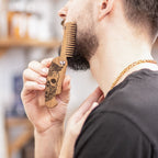 Wooden Beard Comb – Sugar Skull - SJB-DIAMOND ELITES