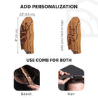 Wooden Beard Comb – Viking Design - SJB-DIAMOND ELITES