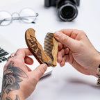 Wooden Beard Comb – Viking Design - SJB-DIAMOND ELITES