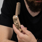 Wooden Beard Comb – Sugar Skull - SJB-DIAMOND ELITES