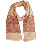 Reversible Faux Pashmina Paisley Silk Rayon Scarf 80in