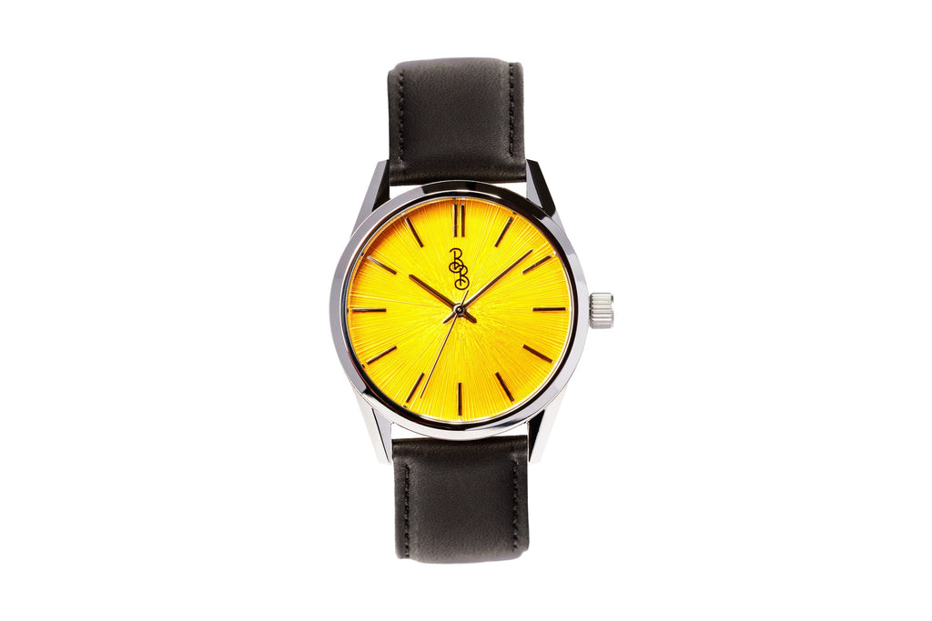 Yellow Sunburst Watch The Beyond Boring Watch Company