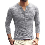 Tee Shirt V-Neck Long Sleeve Pi-Mart