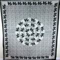 Black White Festival Elephant Mandala Tapestry Cotton