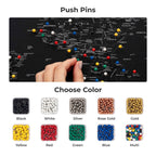 World Map on Canvas - Black - SJB-DIAMOND ELITES