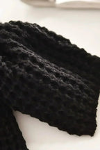 Black Buttoned Wrap Turtleneck Sweater - SJB-DIAMOND ELITES