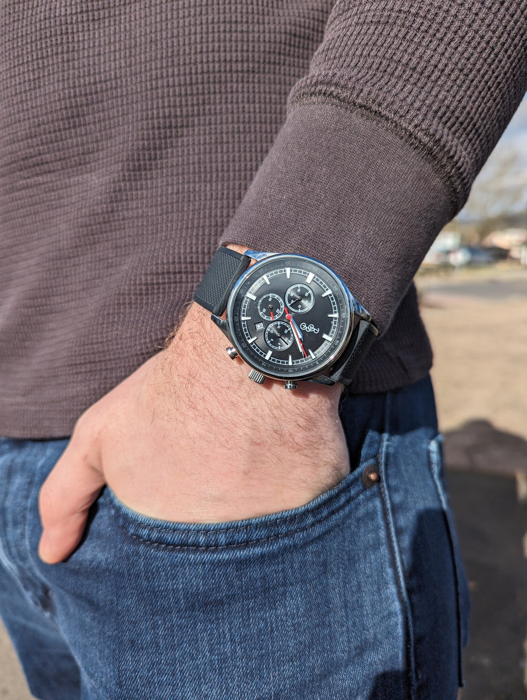 Black Sport Chronograph - SJB-DIAMOND ELITES