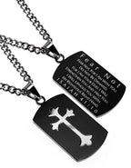 Black Shield Cross Necklace KingdomWear