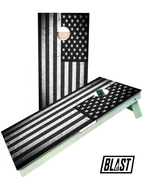 Black and White American Flag Cornhole Boards - SJB-DIAMOND ELITES