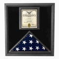 Flag and Certificate Case Black Frame, American Made. The Military Gift Store