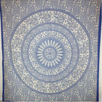 Blue Elephant Chakra Mandala Tapestry Wall Hanging Decor