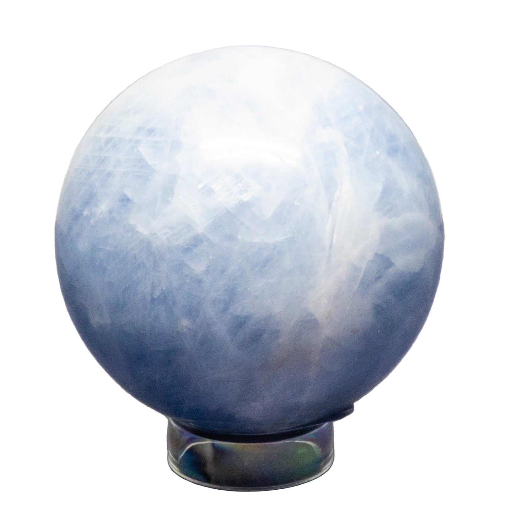 Blue Calcite Spheres 72-93mm - SJB-DIAMOND ELITES