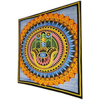 Hand Of Fatima Cotton Tapestry 90x80 Inch Wall Art Decor