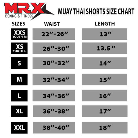 MRX Mens Womens Muay Thai Shorts Kickboxing Fighting Shorts Blue Black Red Flame - SJB-DIAMOND ELITES