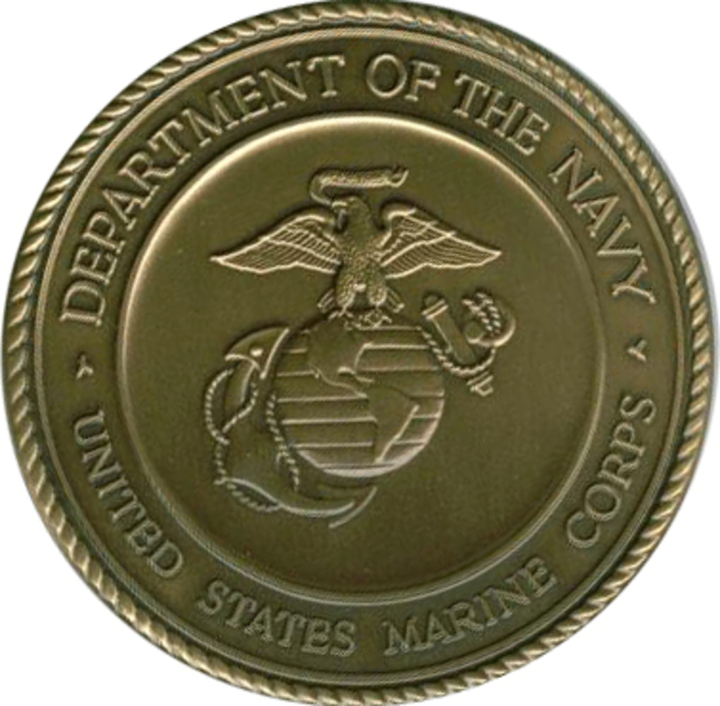 Marine Corps Brass service medallion. The Military Gift Store
