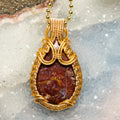 Brecciated Jasper Wire Wrap Crystal Pendant - Earthy Red - SJB-DIAMOND ELITES
