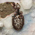 Brown Snowflake Obsidian Wire Wrap Crystal Pendant - SJB-DIAMOND ELITES