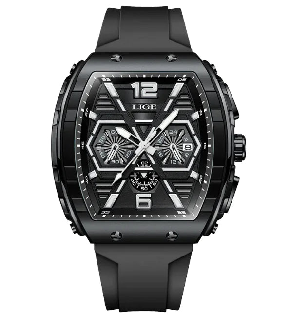 LIGE Men's Elite Sport Waterproof Quartz Watch with Luminous Dial Pi-Mart