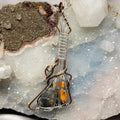 Bumble Bee Jasper "Guitar" Wire Wrap Crystal Pendant - SJB-DIAMOND ELITES