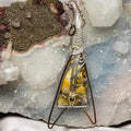 Bumblebee Jasper Guitar" #2 Wire Wrap Crystal Pendant - SJB-DIAMOND ELITES