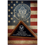 Burial Military Flag Display Case, shadow box. The Military Gift Store