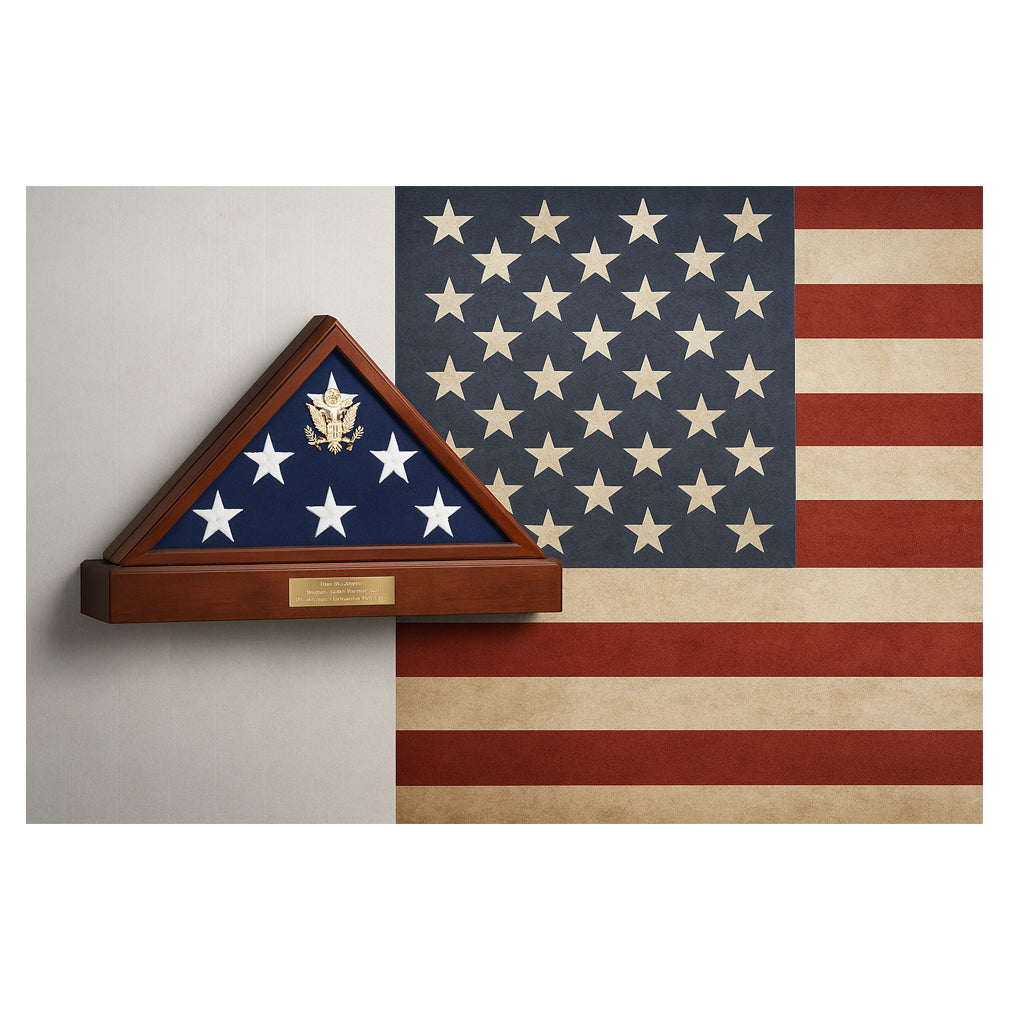 Flag Connections, American Burial Flag Case, Casket Flag Case The Military Gift Store