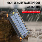 Solar Fast Charging Power Bank Portable 20000mAh Charger Waterproof Pi-Mart